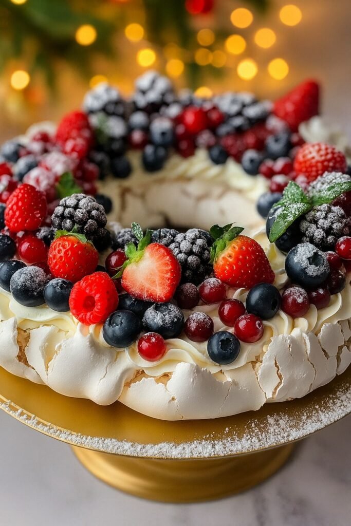 🎄 Yılbaşı Pavlova Çelengi