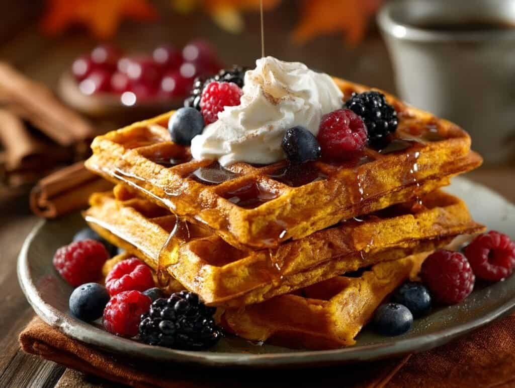 Pumpkin Spice Waffles Tarifi – Sonbahara Özel Balkabaklı Waffle