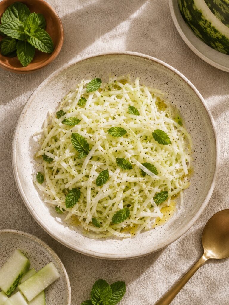 Karpuz Kabuğu Salatası Tarifi (Çiğ)