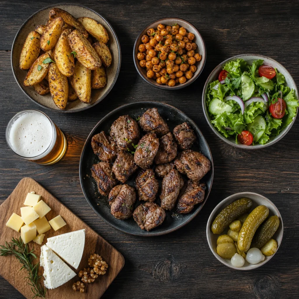 Marka ve ambalaj içermeyen bira eşleştirme yemekleri