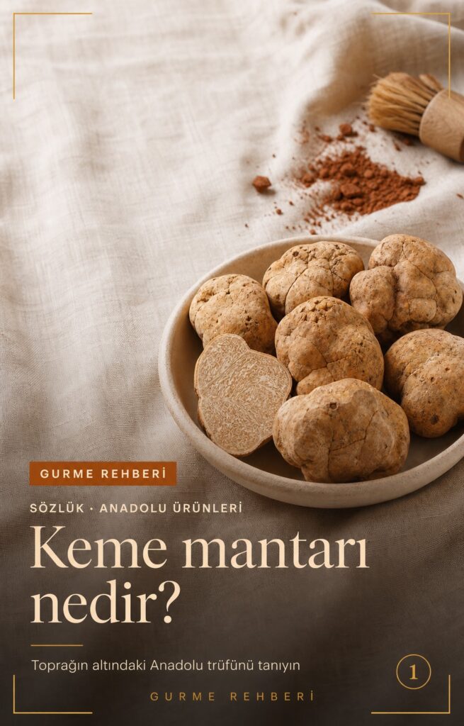 Keme mantarı nedir başlıklı Gurme Rehberi sosyal paylaşım görseli