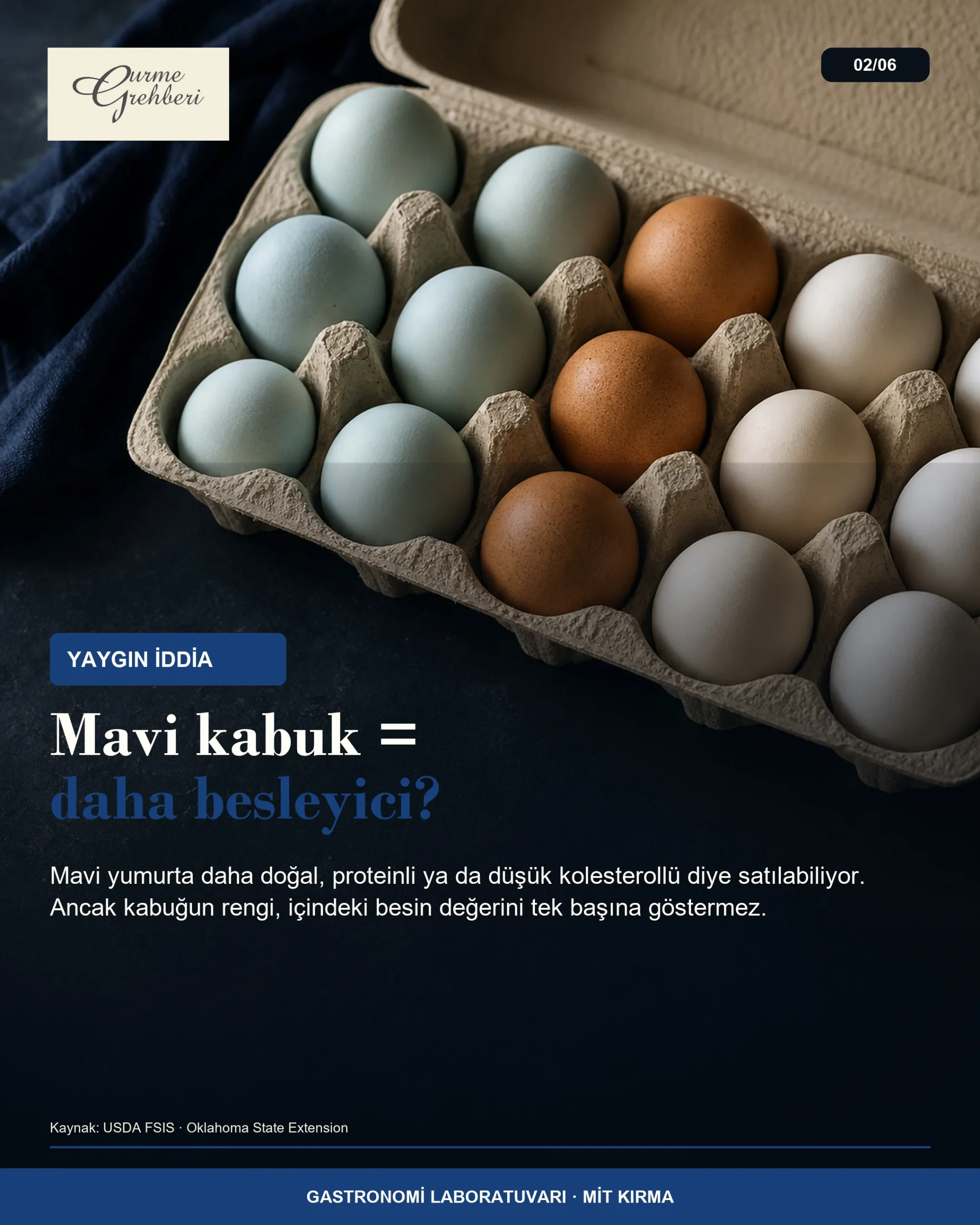 Mavi kabuğun daha besleyici olduğu yönündeki yaygın iddia