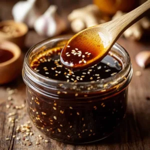 Kasede ev yapımı parlak Teriyaki sos