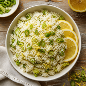 Limonlu pilav tarifi - limon kabuğu ve taze soğanla hazırlanmış pilav