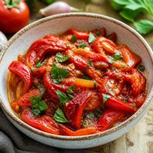 Asadillo de Pimientos İspanyol biber salatası tarifi