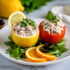 Limonlu ton balığı salatası