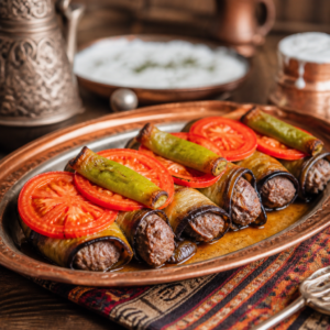 Patlıcana sarılı İslim Kebabı