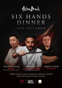 Akira Back İstanbul 6 Hands Dinner etkinlik afişi