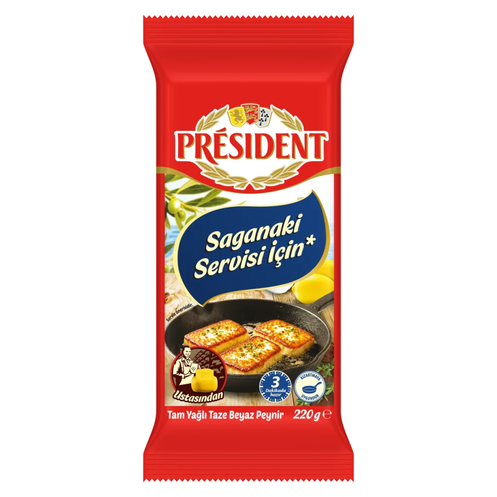 Président Tam Yağlı Taze Beyaz Peynir ambalajı