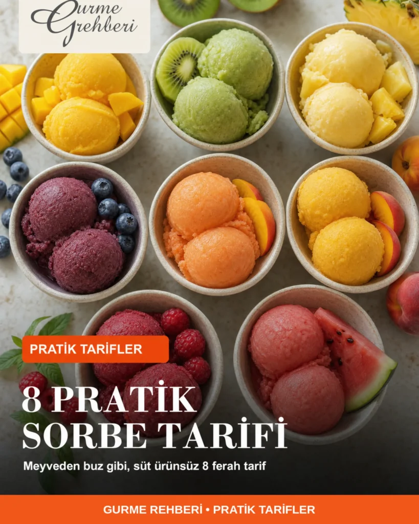 Gurme Rehberi 8 pratik sorbe tarifi yazısının WebP kapak görseli.